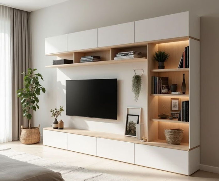 Mẫu tủ tivi gỗ công nghiệp